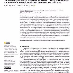 Multivariate Statistical Analysis for Water Quality Assessment: A Review of Research Published between 2001 and 2020