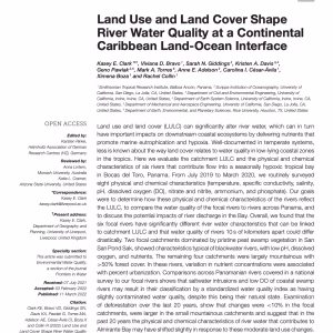Land Use and Land Cover Shape River Water Quality at a Continental Caribbean Land-Ocean Interface